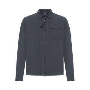 Cp Company Men Organic Gabardine Overshirt With Lenses And Zip